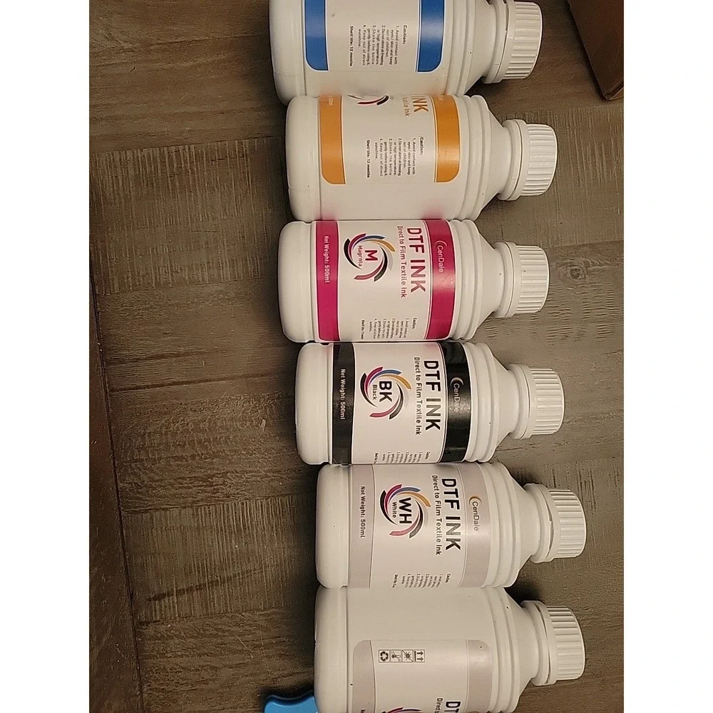 DTF Ink 6pk 500ml Bottles-New In Box-Welacer-compatible Printers Listed
